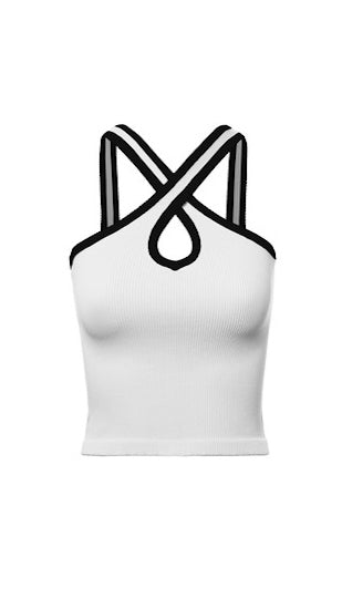 TWO TONE KEYHOLE TOP