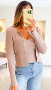 SANDSTONE CARDIGAN & TOP SET