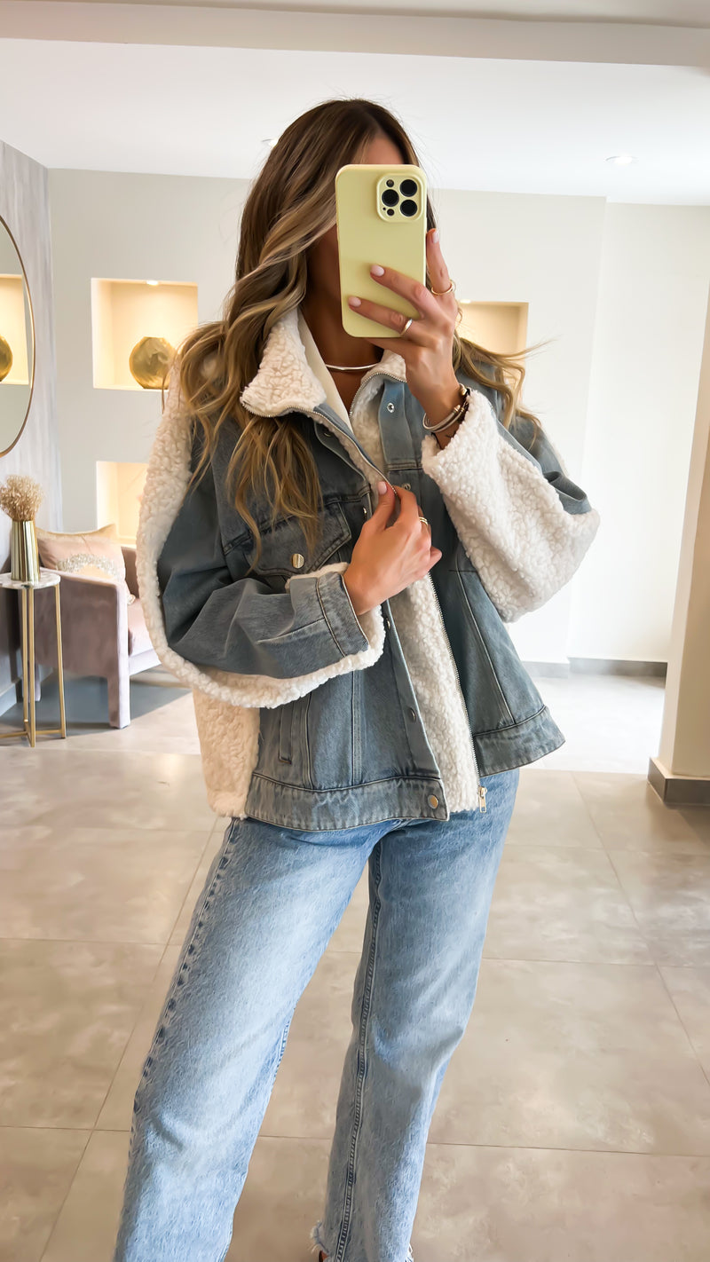 DENIM SHERPA JACKET