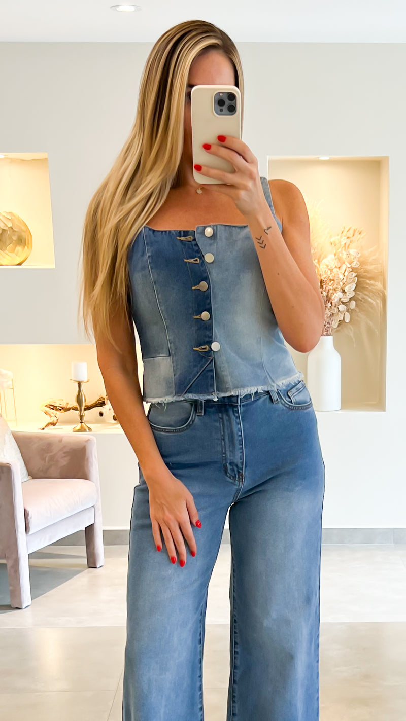 BELLA DENIM TOP