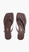 SQUARE TOE LILY- CAROB CROC