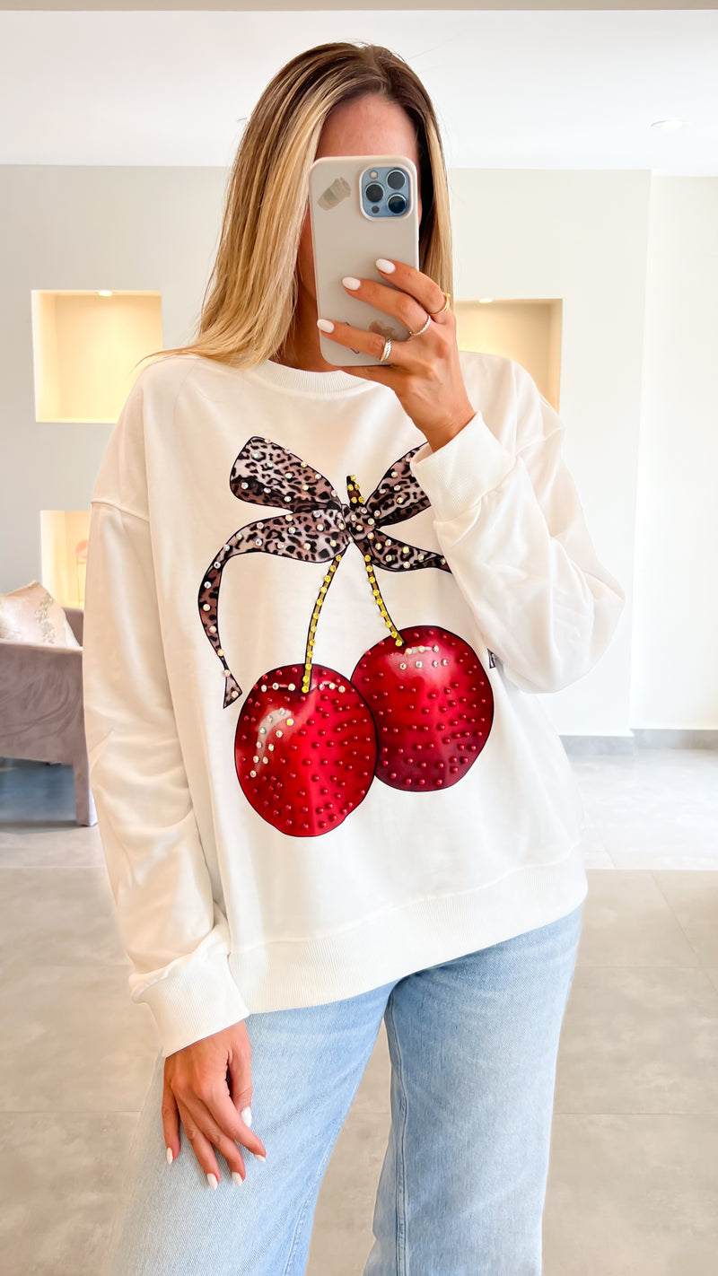 CHERRY ON TOP SWEATSHIRT