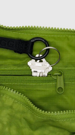 GREEN MEDIUM NYLON CRESCENT BAG