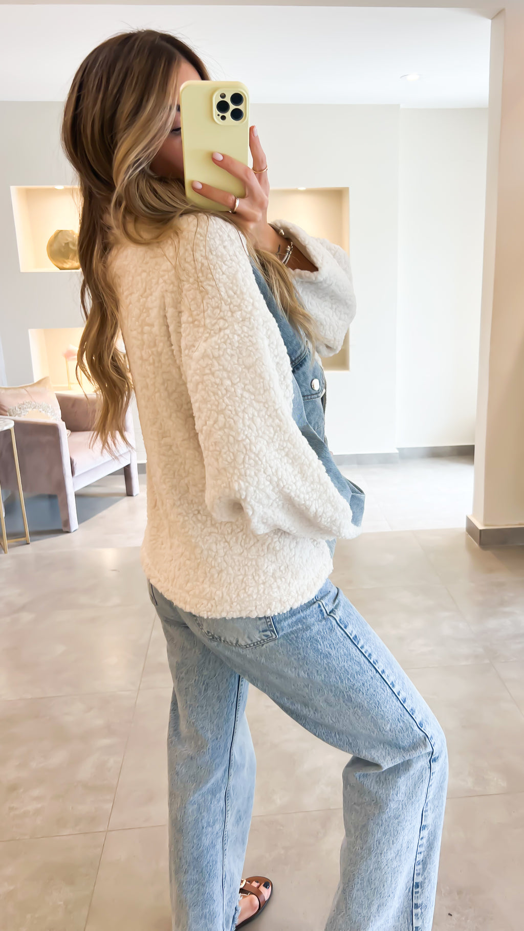DENIM SHERPA JACKET