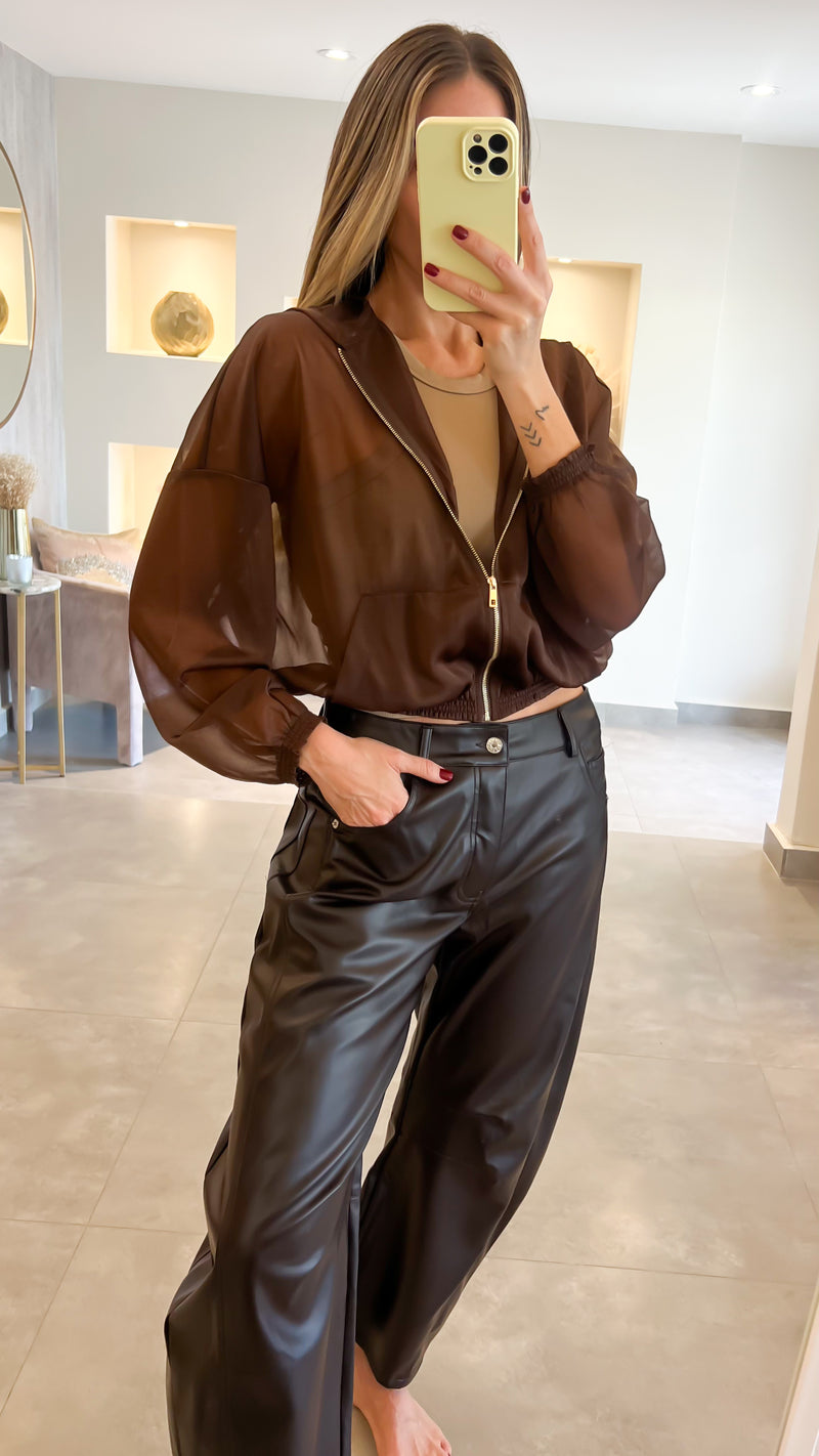 MOCHA SHEER JACKET