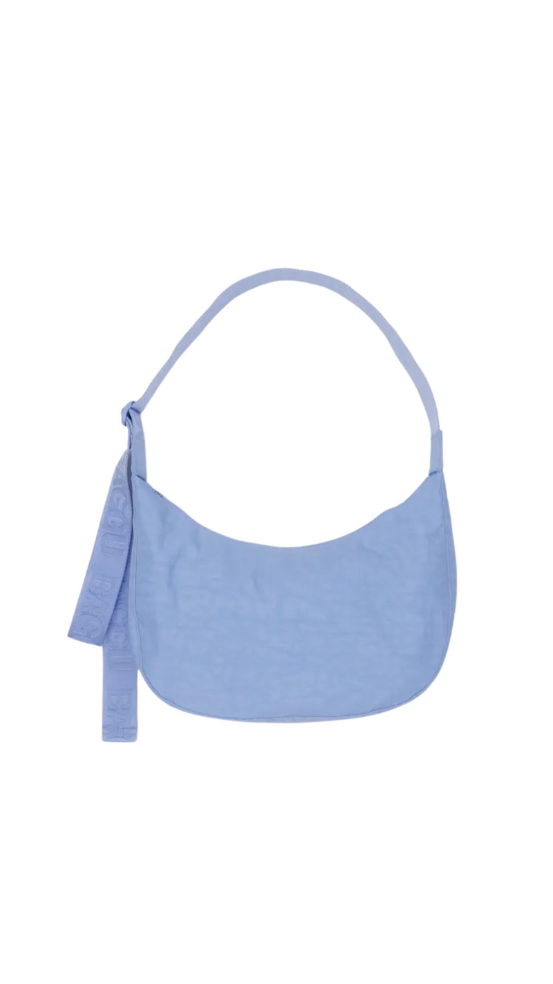 FRENCH BLUE MEDIUM CRESCENT BAG