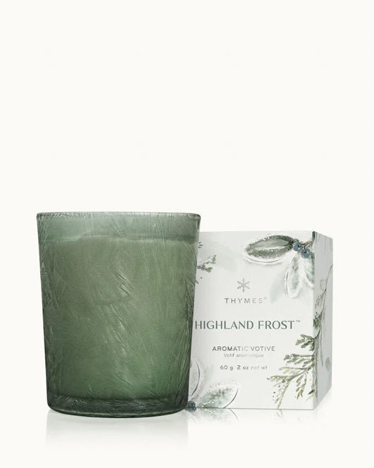 HIGHLAND FROST BOXED VOTIVE CANDLE