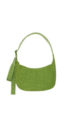 GREEN MEDIUM NYLON CRESCENT BAG