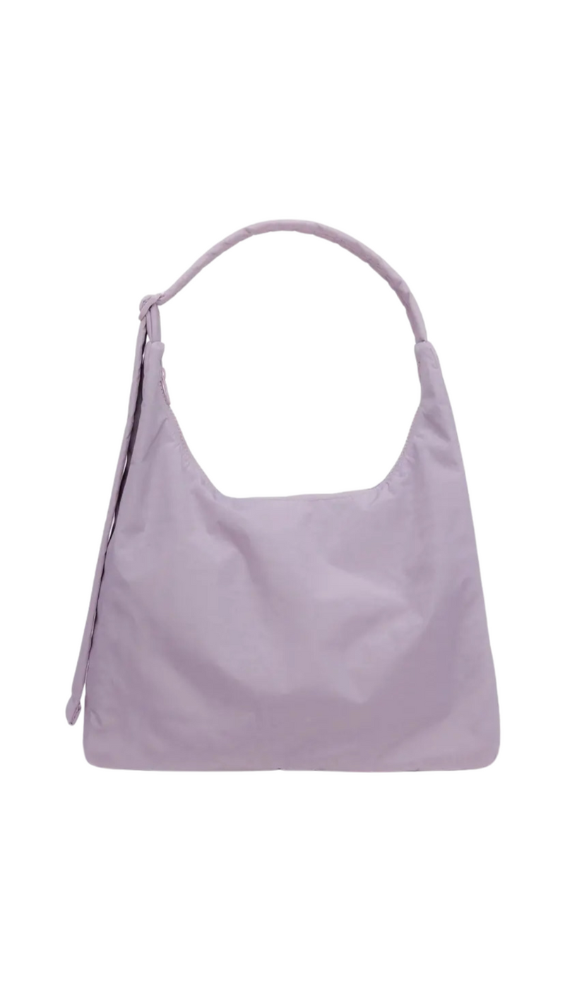 DUSTY PINK NYLON SHOULDER BAG