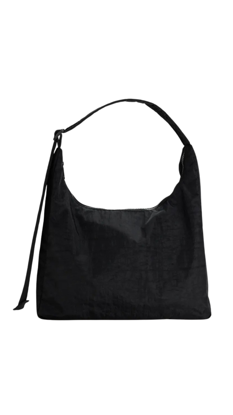 BLACK NYLON SHOULDER BAG