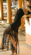 MIDNIGHT VANESSA FRINGE DRESS