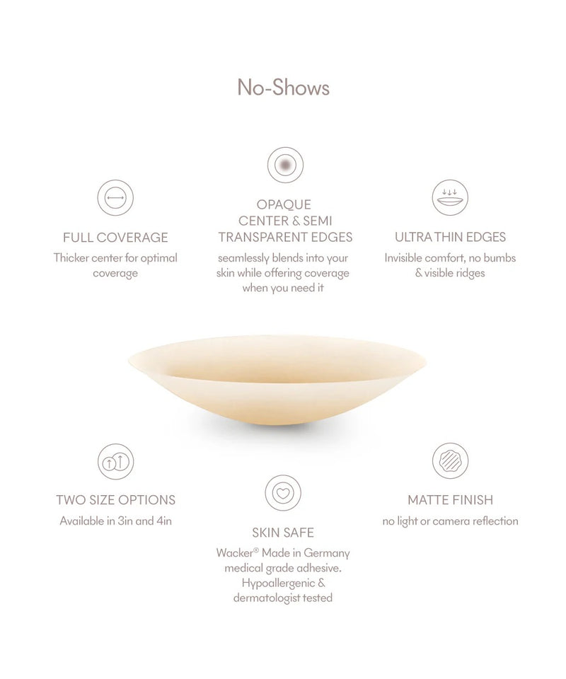 NO SHOW - ADHESIVE NIPPLE COVER