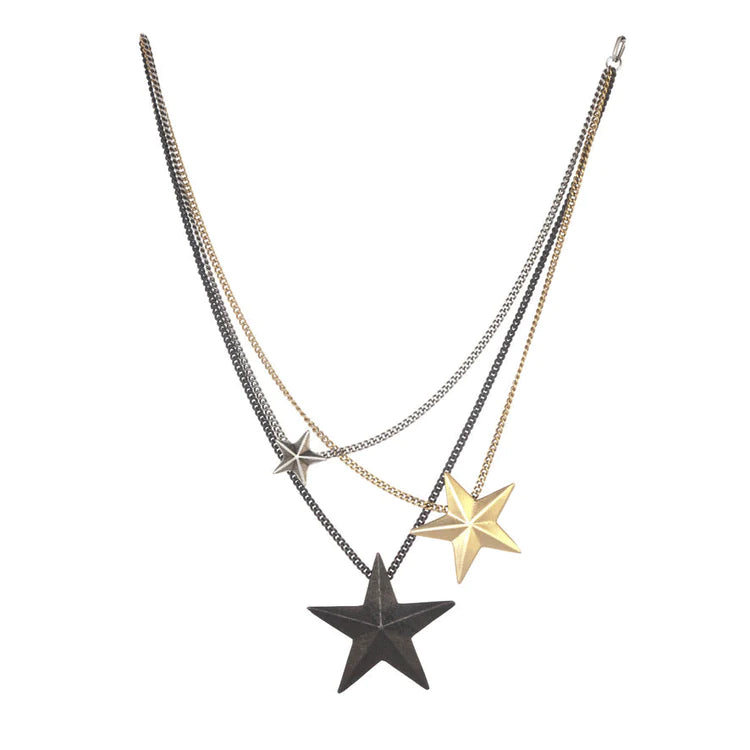 BRAZIL 3 STAR MIXED NECKLACE